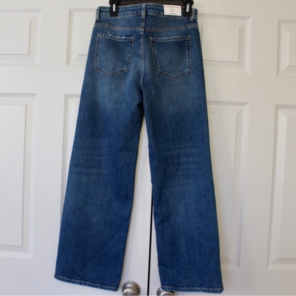 NWOT Zara Premium Denim Collection Culottes in Malibu Blue - Picture 4 of 4